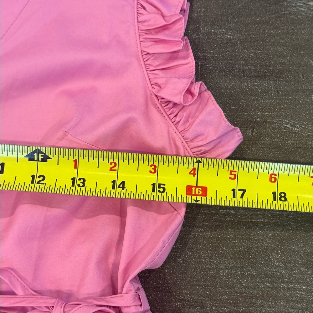 Devotion TWINS Pink Ruffled Wrap Sundress - Picture 9 of 10